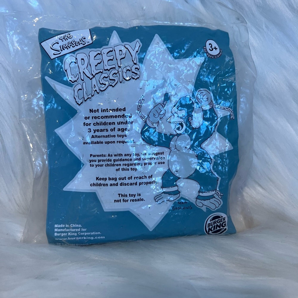 2002 Burger King The Simpson s Creepy Classics Toy New!